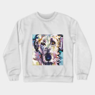 Irish Wolfhound Dog Bright colorful pop dog art Crewneck Sweatshirt